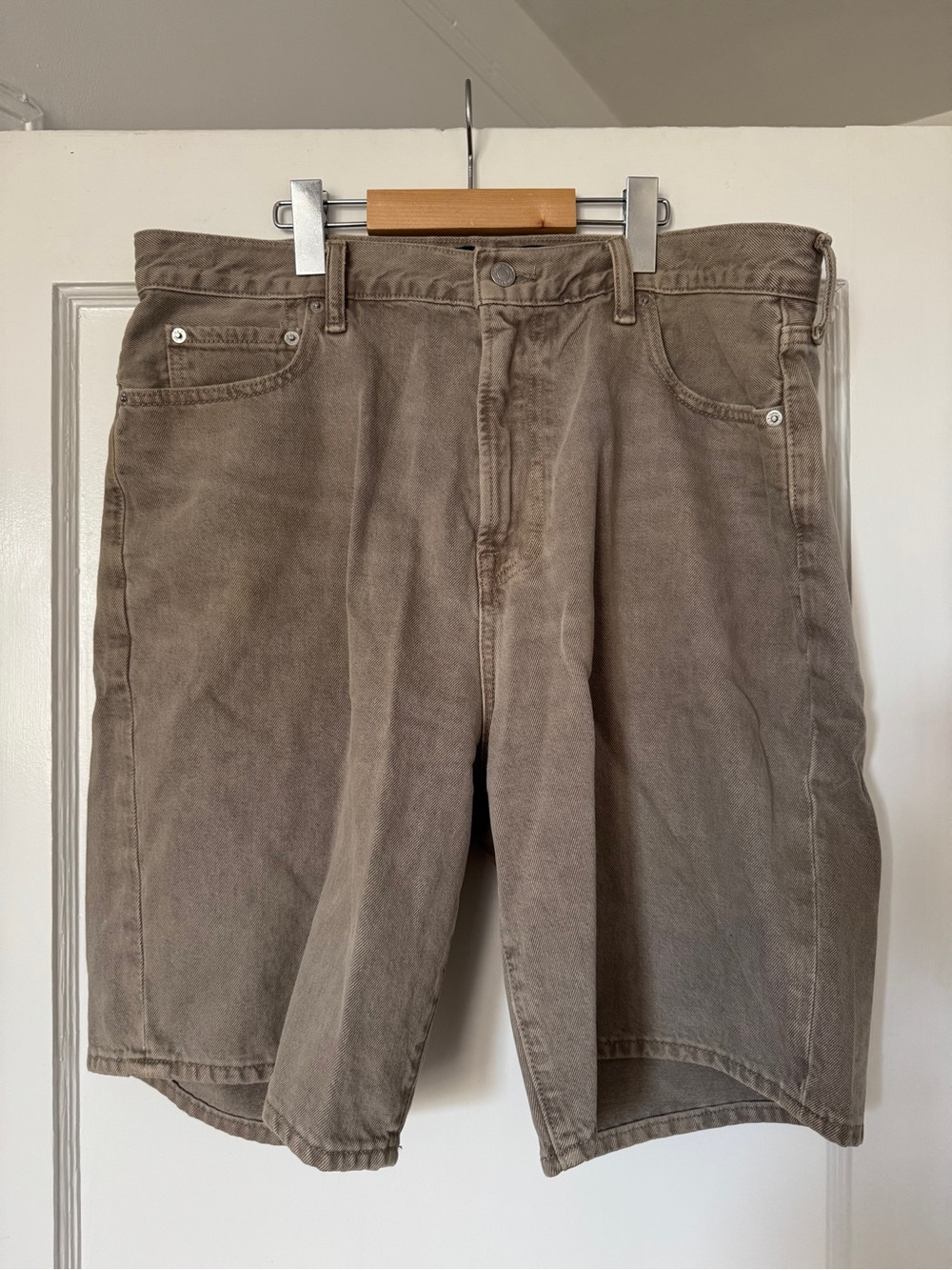 Abercrombie & Fitch Relaxed Brown Denim Shorts